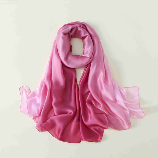 Luxury Printed Silk Scarf – Cotton Candy