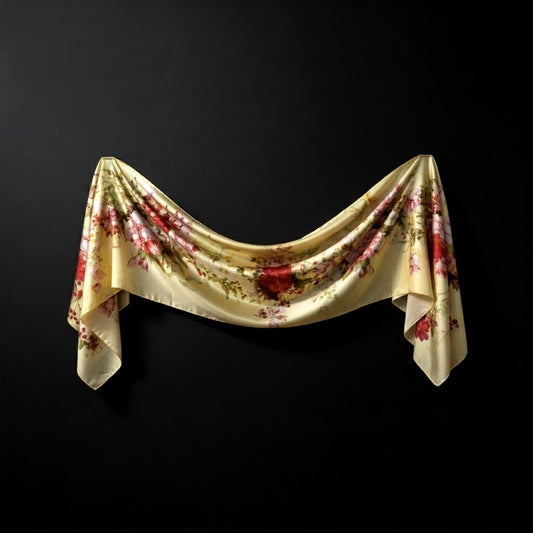 Luxury Silk Scarf - Pastel Floral