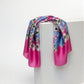 Luxury Satin Silk Scarf - Floral Pink