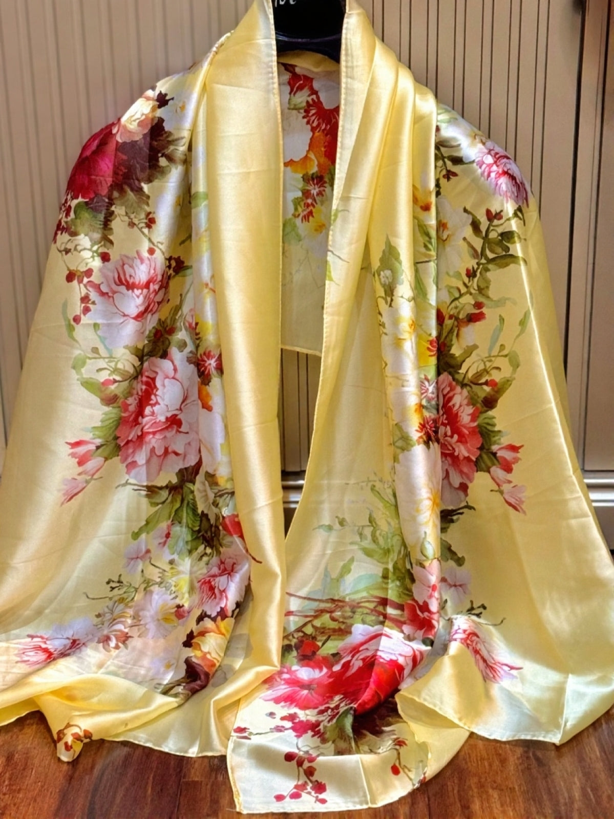 Luxury Silk Scarf - Pastel Floral