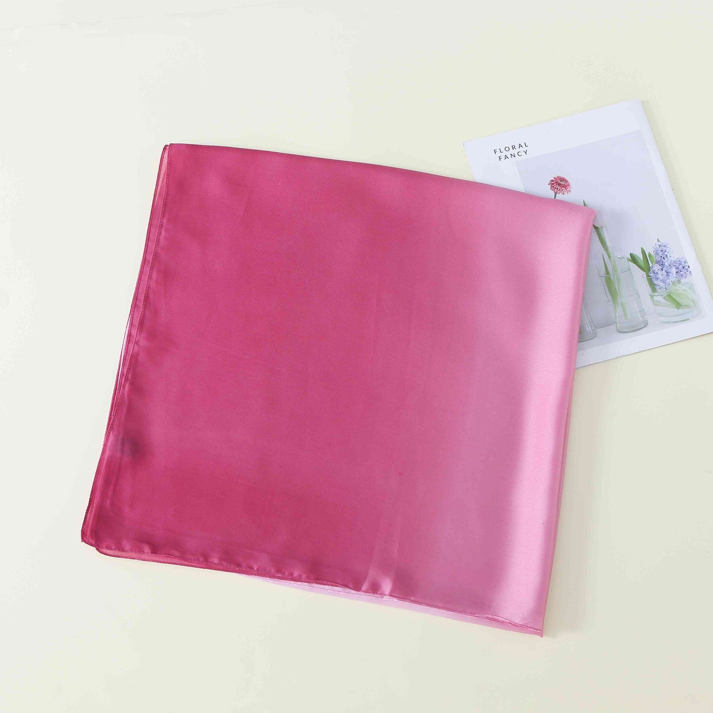 Luxury Printed Silk Scarf – Cotton Candy