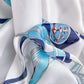 Luxury Printed Silk Scarf – Pale Aqua