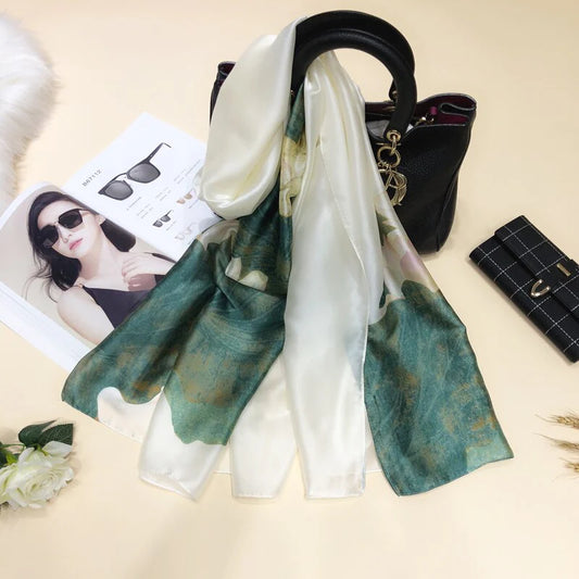 Luxury Printed Silk Scarf – Flatterie