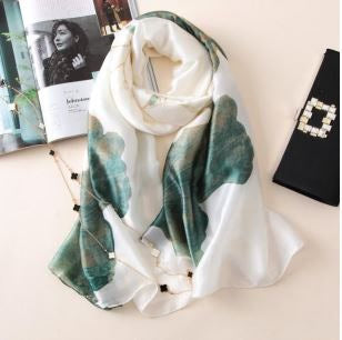 Luxury Printed Silk Scarf – Flatterie