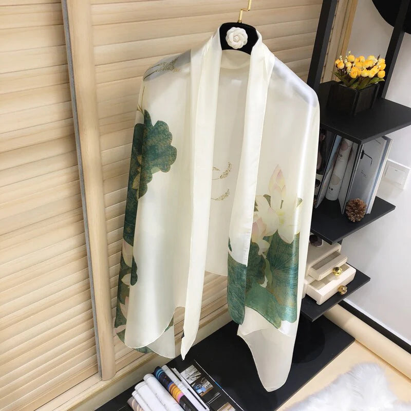 Luxury Printed Silk Scarf – Flatterie